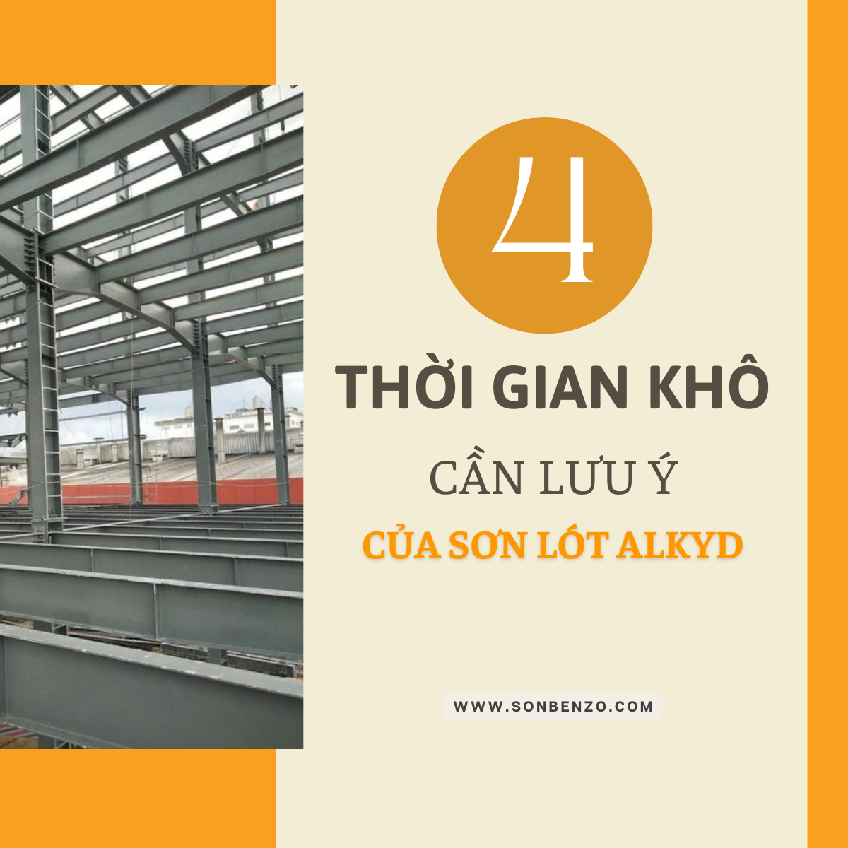 4 thời gian khô quan trọng của sơn lót alkyd