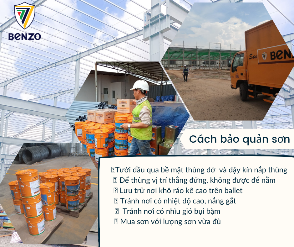 Cách bảo quản sơn tại công trình