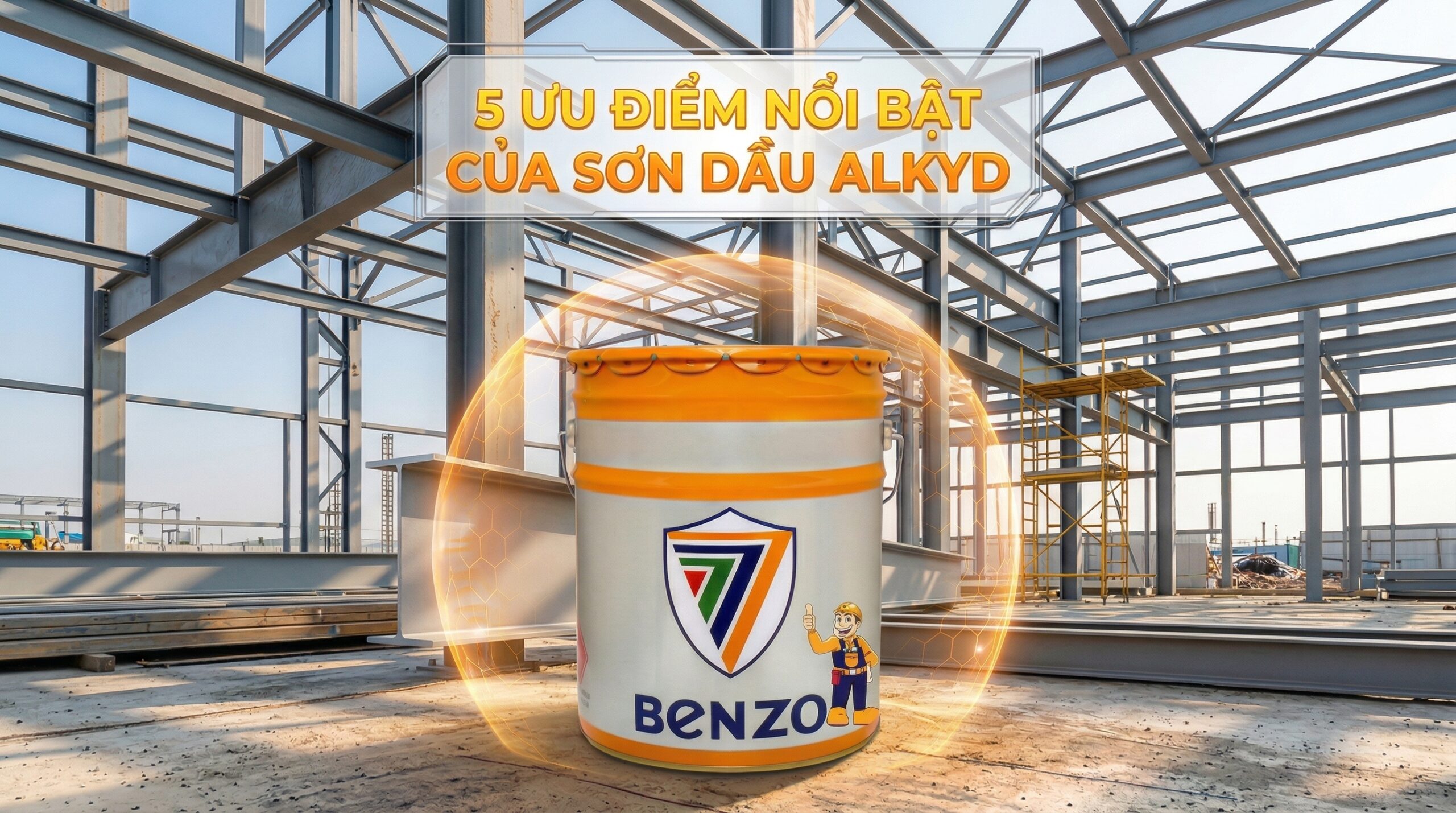 Khám Phá Chi Tiết 5 Ưu Điểm Nổi Bật Của Sơn Dầu Alkyd Benzo Giải Pháp Tối Ưu Cho Kết Cấu Thép