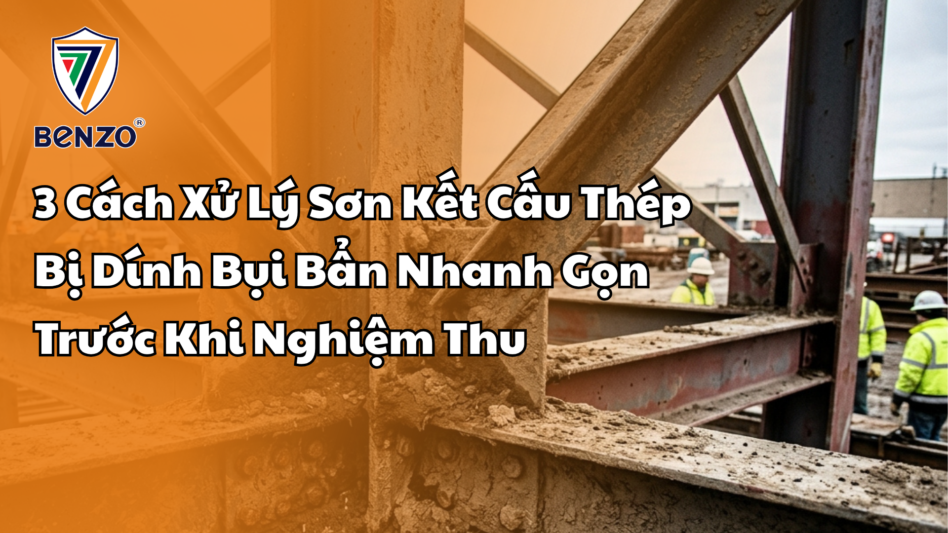 3 Cách Xử Lý Sơn Kết Cấu Thép Bị Dính Bụi Bẩn Nhanh Gọn Trước Khi Nghiệm Thu