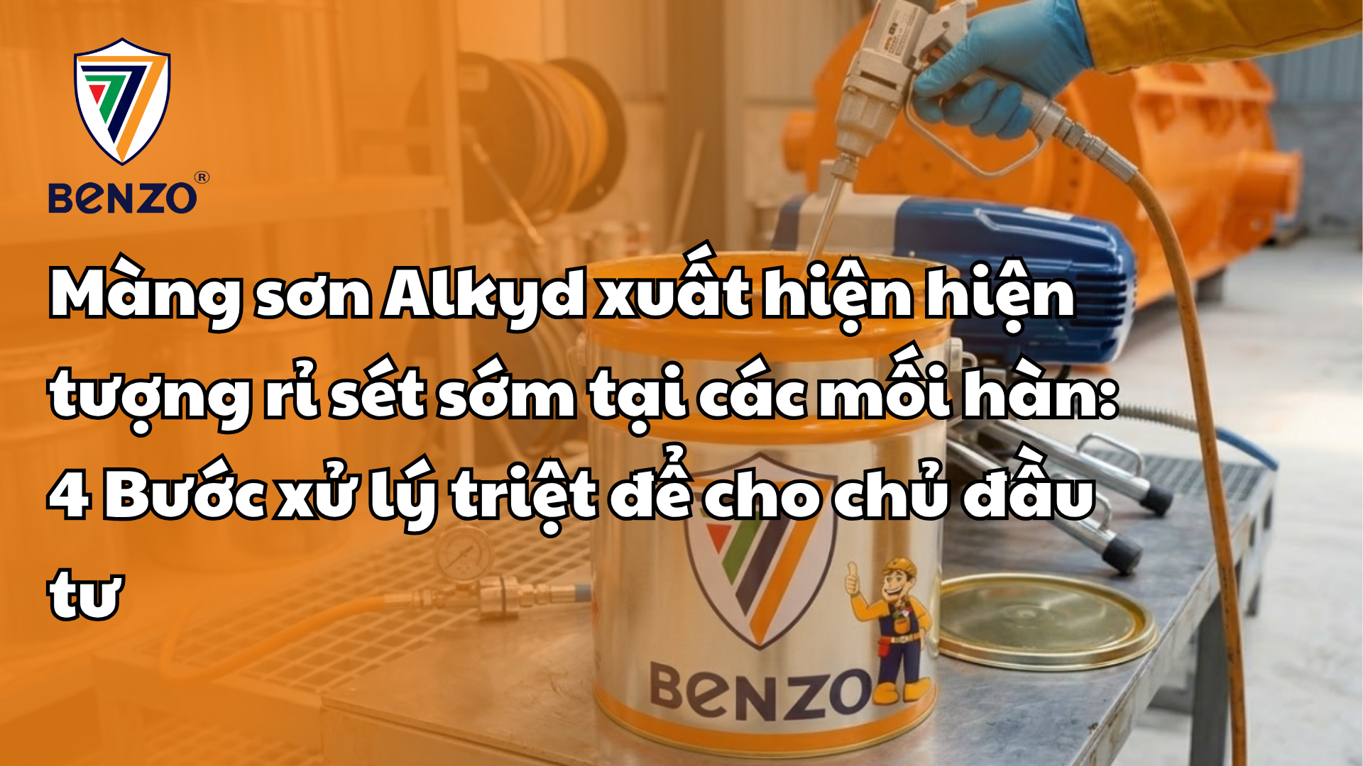Màng sơn Alkyd xuất hiện hiện tượng rỉ sét sớm tại các mối hàn 4 Bước xử lý triệt để cho chủ đầu tư