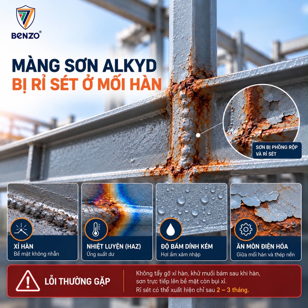 Màng sơn Alkyd xuất hiện hiện tượng rỉ sét sớm tại các mối hàn: 4 Bước xử lý triệt để cho chủ đầu tư 2 1db98fcd ab08 4dec a414 8ca21c4ca2a1