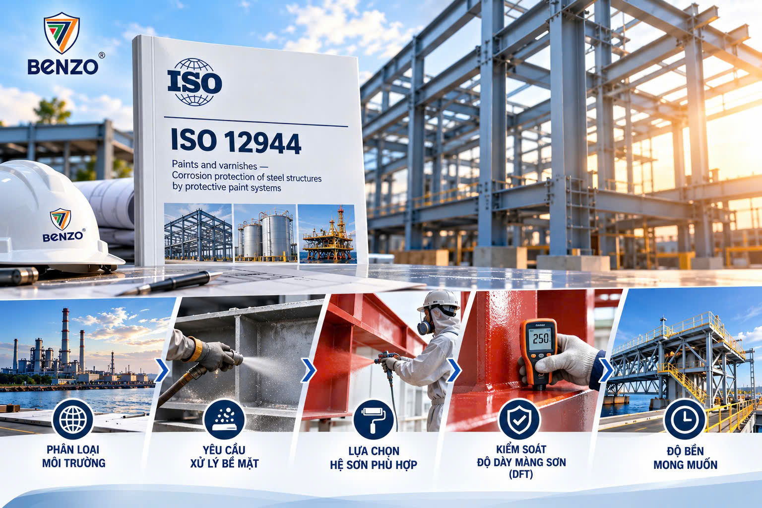 Giải Mã Tiêu Chuẩn ISO 12944: 5 Cấp Độ Ăn Mòn Và Cách Chọn Hệ Sơn Kết Cấu Thép Chuẩn Quốc Tế 2 Phân loại 6 vùng môi trường ăn mòn (Corrosivity Categories)